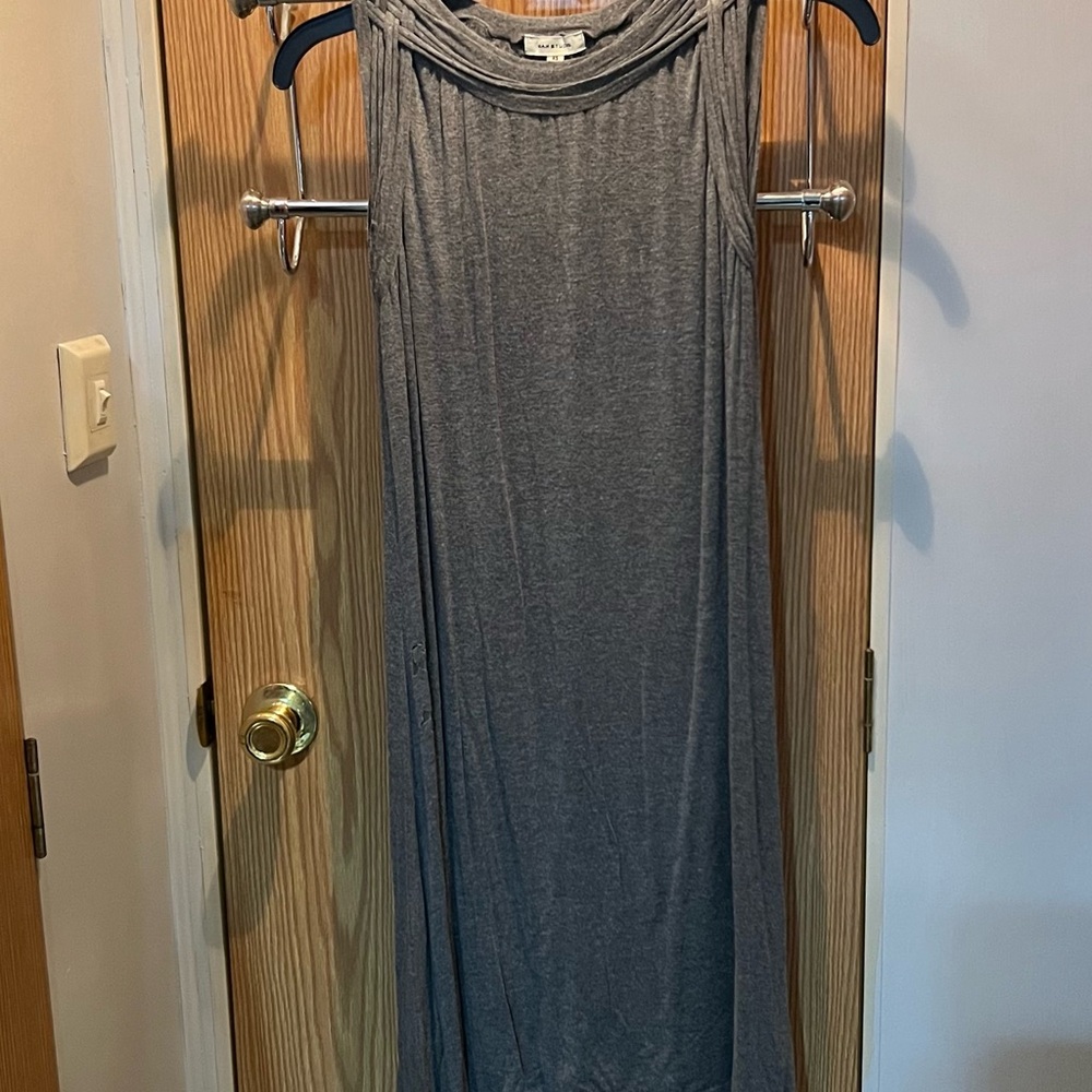 🖤Max Studio Gray Halter Sheath Maxi Dress
